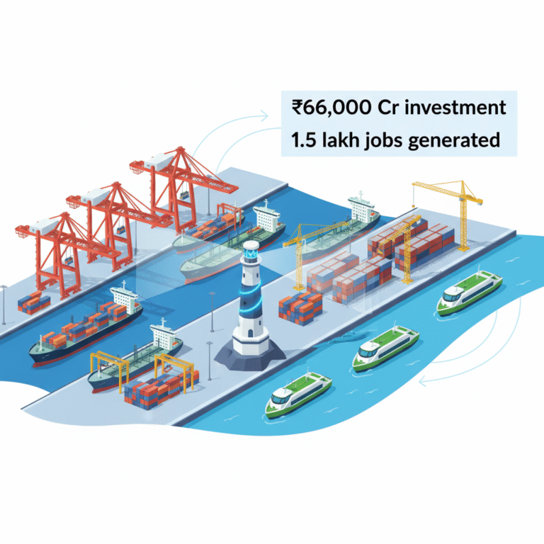 India Secures ₹66,000 Cr in Investment Deals to Supercharge Shipping, Ports, and Atmanirbhar Shipbuilding