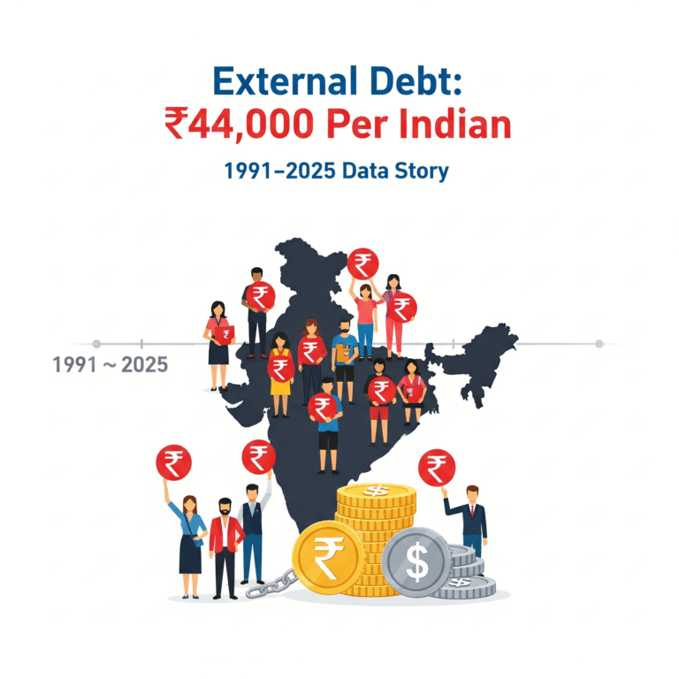 External Debt per Indian (1991–2025): How Much Do We Owe the World?