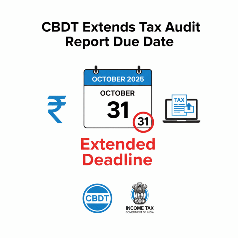 CBDT extends Income Tax Audit Report filing due date extended