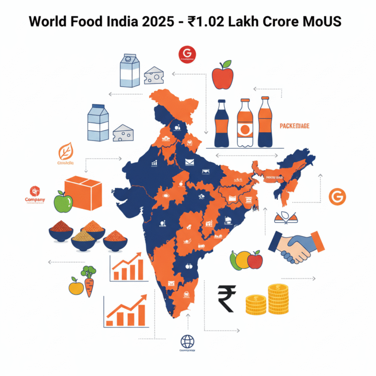 Food processing sector gets ₹1.02 lakh crore boost at World Food India 2025