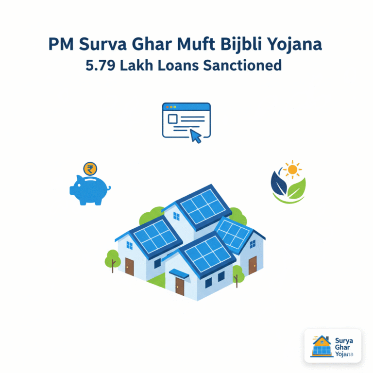 Over 5 Lakh Loans Sanctioned Under PM Surya Ghar Muft Bijli Yojana