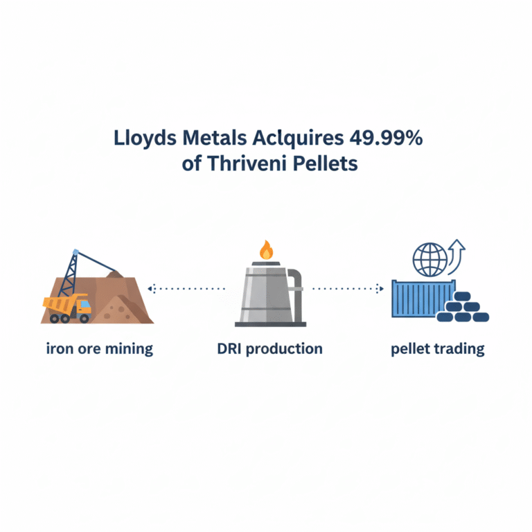 CCI Approves Lloyds Metals Acquisition of 49.99% Stake in Thriveni Pellets