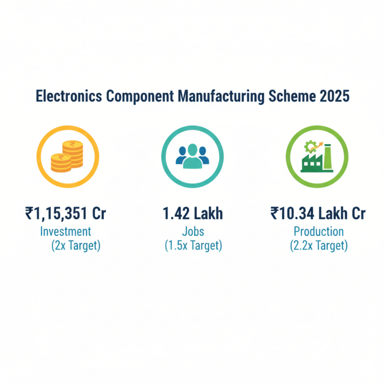India’s Electronics Component Scheme Surpasses Target with ₹1.15 Lakh Crore Investment Proposals