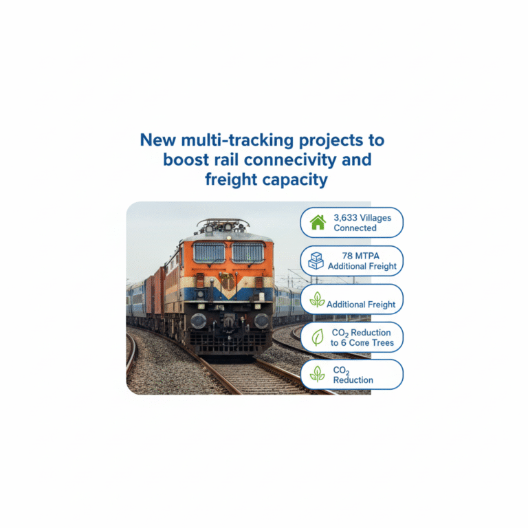 India’s Rail Network Gets a ₹24,634 Crore Boost – 894 km of New Tracks to Transform 18 Districts